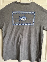 Southern Tide Skipjack Six Pack Graphic Print Long Sleeve Gray Heather Quarry T…