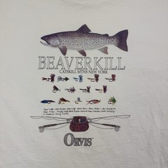 Vintage Orvis T Shirt Adult Large Nature Fishing Animals Outdoor Sports 90s