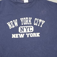 Delta Pro Weight NYC T-Shirt Mens XL Navy Blue Good Graphic New York City Tee