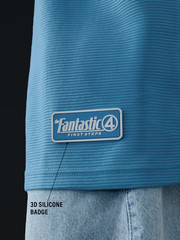 Marvel Fantastic 4 Embroidery Logo Oversized T-Shirt Textured Fabric Summer 2026