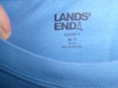 Lands End Men’s Super T T-Shirt Size Medium Short Sleeve Blue