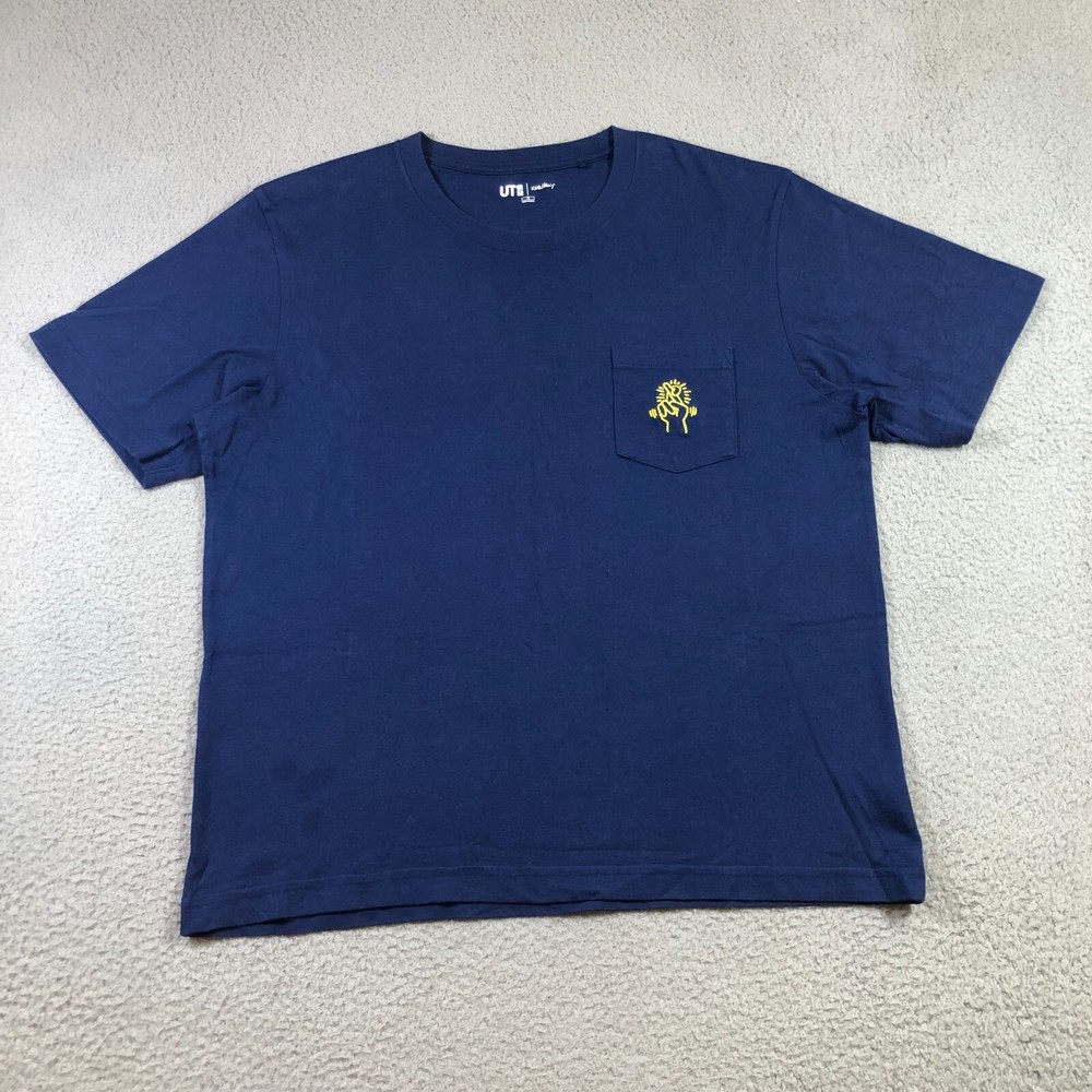 uniqlo x keith haring T Shirt Mens M blue collab