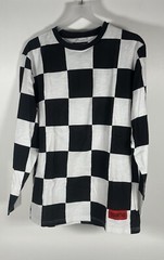 Diamond Supply Co. Black & White Checkered Long Sleeve Shirt – Men’s Large