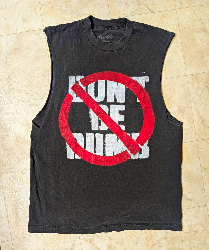 Brand new ASAP Rocky Don’t Be Dumb Tour Graphic Print Black Men’s Sleeveless S