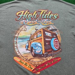High Tides at Snack Jack Flagler Florida Graphic Tshirt Mens XL Sage Green