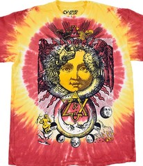 Lunar Phase Tie-Dye T-Shirt Liquid Blue
