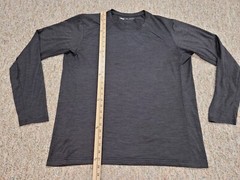 REI Coop Shirt Mens Large Heather Black Long Sleeve Performance Outdoors Hiking