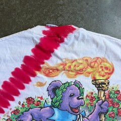 VTG 90s RARE Grateful Dead Atlanta Olympics Liquid Blue AOP Graphic Shirt Men XL