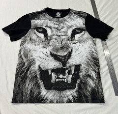 Hybrid Tees Shirt Mens Large Black Lion Athletic Breathable Stretch Crew