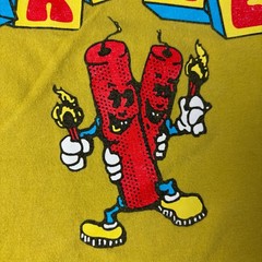 Supreme Dynamite Tee Shirt M Cotton USA Skate Streetwear Acid Yellow 101837 2019