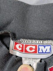 Vintage CCM Shirt Mens XL Gray Mock Neck Long Sleeve Hockey Base Layer Made USA