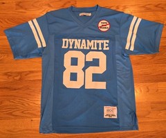 Headgear Classics Napoleon Dynamite Uncle Rico Jersey L 2004 Blue #82 Jon Gries