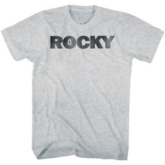 Rocky Balboa T-Shirt New Official Rocky Movie Logo in Gray Heather SM – 5XL