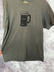 Prana T-Shirt Mens M Beer Belly Organic Cotton Journeyman Heater Gray Camp Hike