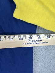 Edgar + Ash Shirt Mens 2XL Blue Yellow Raglan Baseball Long Sleeve Colorblock
