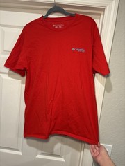 Columbia PFG T-Shirt Men XL Red Fishing Outdoors Logo Beach Casual