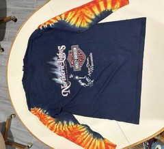 Vintage Harley Davidson Tie Dye Distressed Longsleeve Tee
