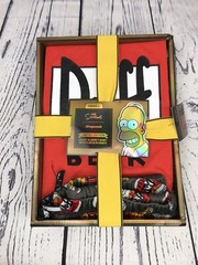 The Simpsons X Aeropostale Limited edition Duff beer Red Shirt & Gray Pants Sz S