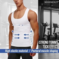 Male Gynecomastia Compress Tank Top Mens Slimming Body Shaper Vest Abs Shirt US