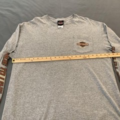 Harley-Davidson Shirt Mens XL Gray Long Sleeve Pocket Speedway Concord NC