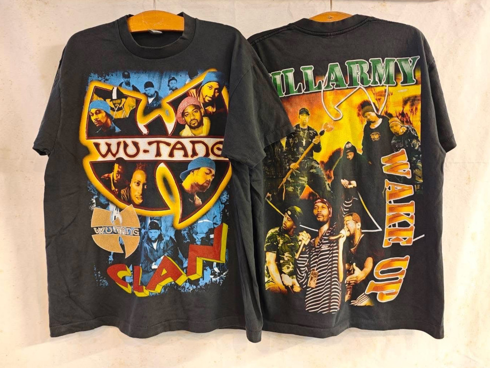 Wu-Tang Clan Killarmy Vintage 90s Wake Up Rap Hip Hop Music XL T-Shirt REPRINT
