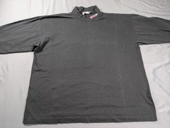 Vintage CCM Shirt Mens XL Gray Mock Neck Long Sleeve Hockey Base Layer Made USA