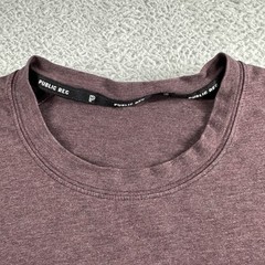 Public Rec Shirt Mens Medium Red Burgundy Performance Stretch Pima Cotton Crew