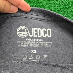 Jedco Tshirt Mens 2XL Gray American Flag Hunting Dog Freedom Graphic Tee