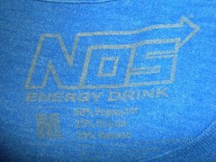 NOS Energy Drink T-shirt M Blue High Performance Formula D Drift Racing Series