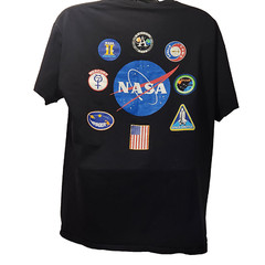 NASA Meatball Logo 7 Historic Space Programs Men’s XL F&B Print T Shirt USA Flag