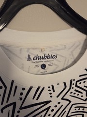 Chubbies Color Spitting Tiger Shark Graphic T-Shirt Men’s Large Rainbow Cotton
