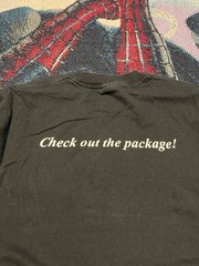 Vintage Y2K Huge Brands Black Spell Out Shirt Men’s M Funny Innuendo Crude Black