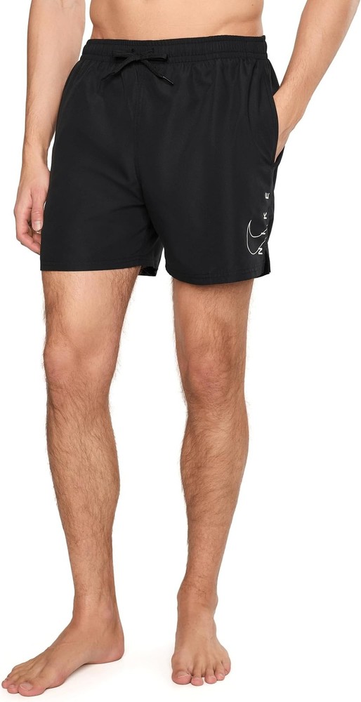 Nike Men’s Breaker Swoosh Break 5″ Brief Lined Volley – Black – Large