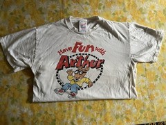 Vintage 1995 Have Fun With Arthur Graphic Tee Shirt Cotton Youth Size L 14/16