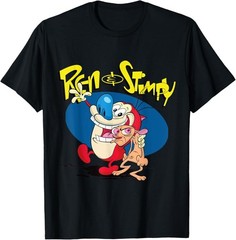 Ren and Stimpy Classic Recycled T-Shirt Black Unisex S-234XL Shirt