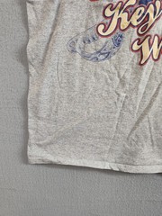 Majestic Men Shirt M Gray Print Crew Neck Short Sleeve Logo Pullover Casual Tee
