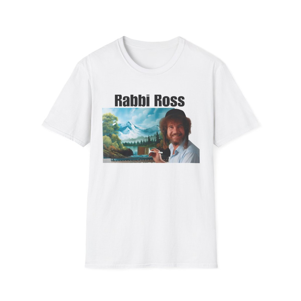 Rabbi Ross Funny Meme T-Shirt Parody Graphic Tee White Unisex Streetwear Shirt)