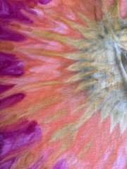 Ice Dyed T Shirt Sunburst Pattern Starburst Candy Color Inspired Size L Runs Sm