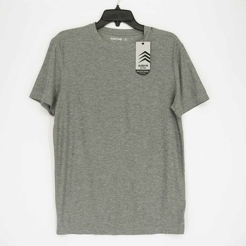 Solaris Active Men’s Short-Sleeve T-Shirt S Light Gray Heather Aris Tee NWT
