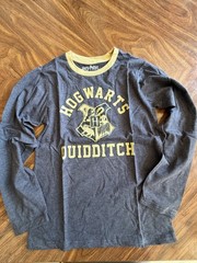 Harry Potter Hogwarts Quidditch Graphic Long Sleeve Crew Neck T-Shirt youth M