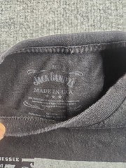 Genuine Jack Daniel’s Black T-shirt Proudly Crafted in America Logo Flag SZ M