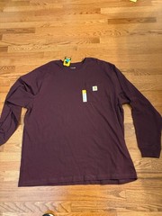 CARHARTT MENS 2XL LOOSE FIT HEAVYWEIGHT L/S NWT POCKET T-SHIRT