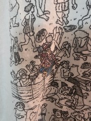 Where’s Waldo Book Beach Graphic Cartoon T-Shirt Size L Large Ripple Junction