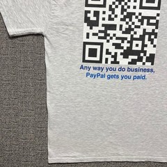 2012 PayPal Here T Shirt Mens Medium M Gray Beefy-T QR Code Corporate Tech Promo