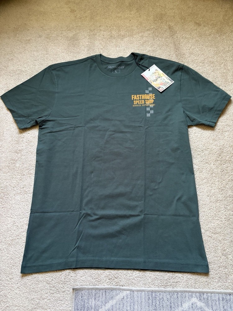 FASTHOUSE SPEED SHOP FINCH pine green T-shirt Large NEW w Tags