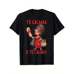 Summer t Shirts Women’s Funny Mexican Spanish Mom “Calm Or I Will Calm You”