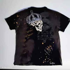Rebel Spirit T Shirt Men’s XXL Black White Grey Gold Royal Skull Streetwear Used