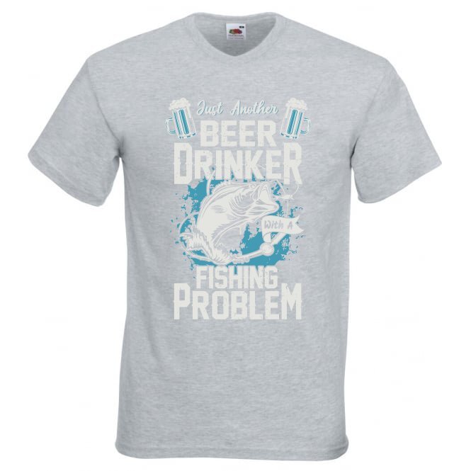 Fishing Beer Drinker Funny Humour Novelty T Shirt Various Colours And Sizes