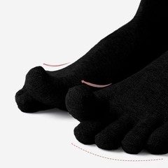 CaiDieNu Mens Toe Socks Cotton Athletic Running Five Finger Crew Socks