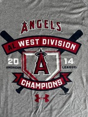 Under Armour HeatGear Men’s LG Gray Loose Crew Neck Angels AL West Champs Tee